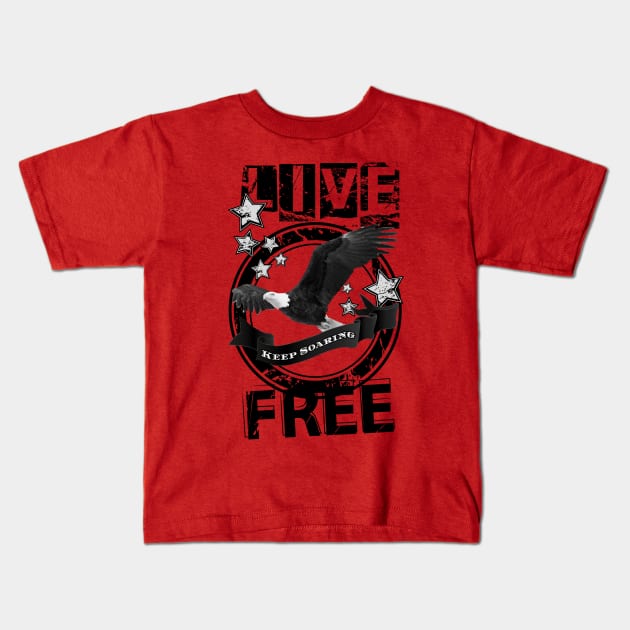 Live Free Kids T-Shirt by CyncorArtworks